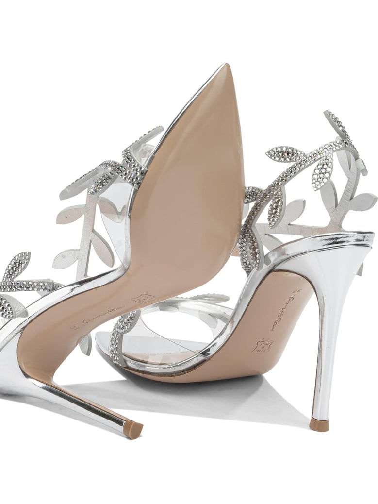 crystal flavia 105mm heeled sandals by Selfnex