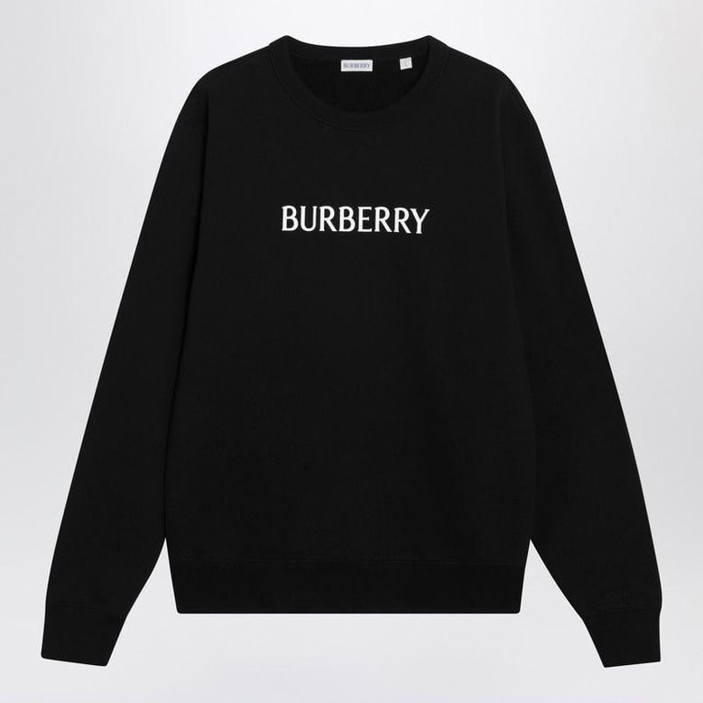 black slim cotton terryeffect sweatshirt by Selfnex