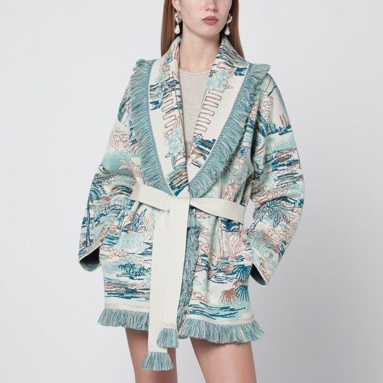 lost in the blue multicolour cardigan by Selfnex