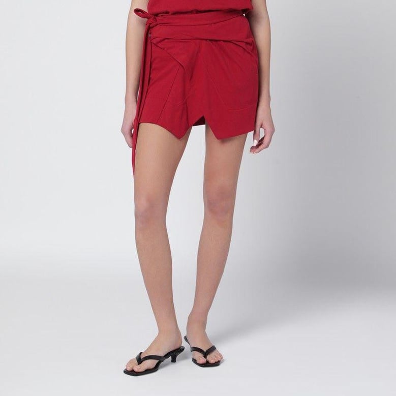 berenice cherrycoloured jersey miniskirt by Selfnex