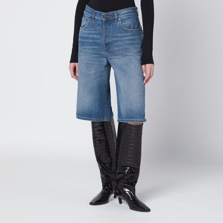 blue becky bermuda shorts by Selfnex