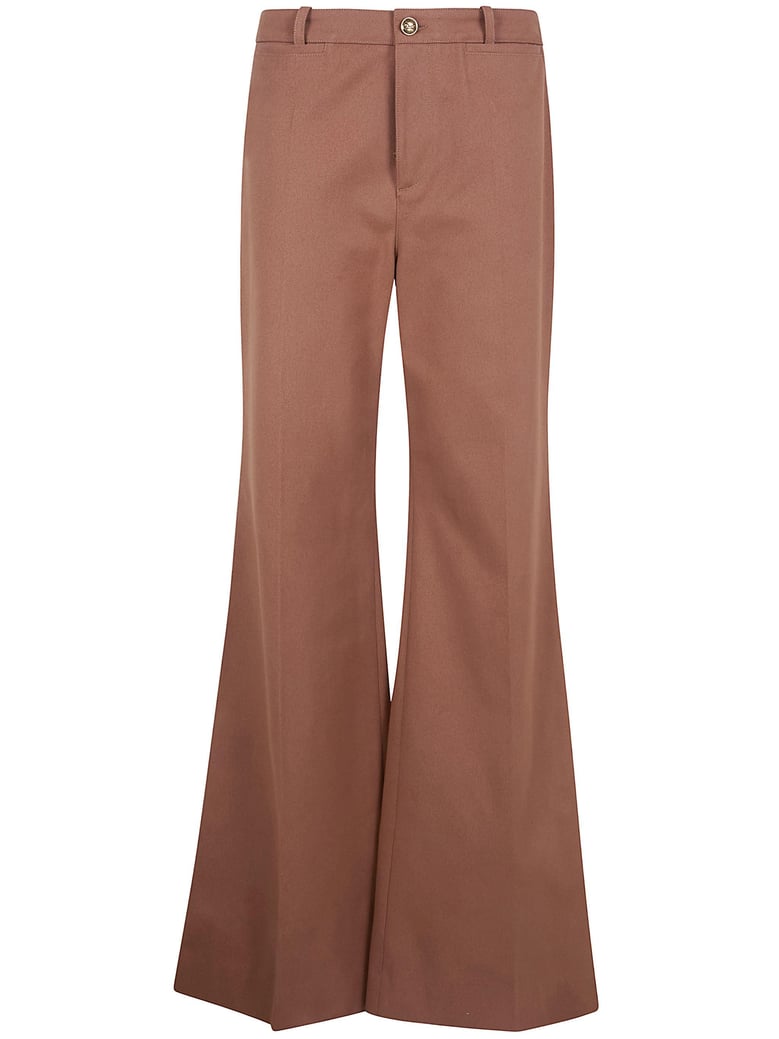 high waisted flared leg trousers by Selfnex