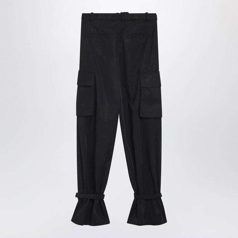 black nylon trousers by Selfnex