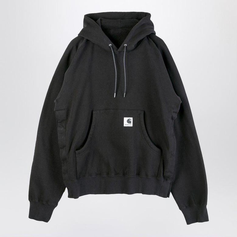 black cotton hoodie by Selfnex