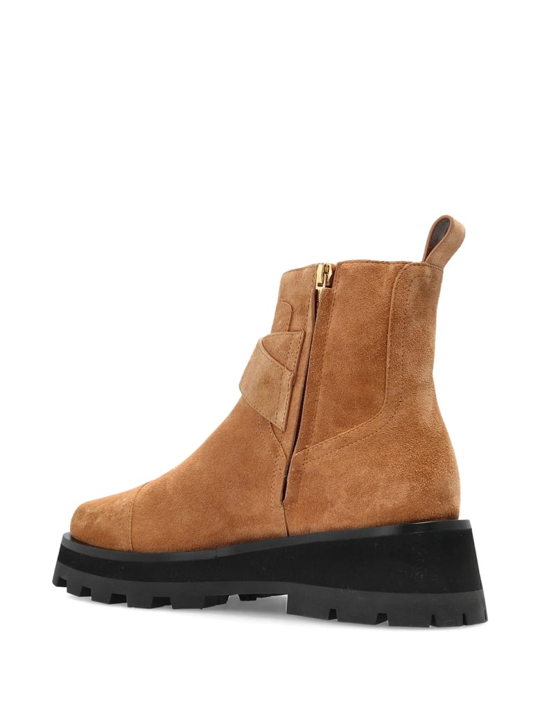 brown leather ankle boot by Selfnex