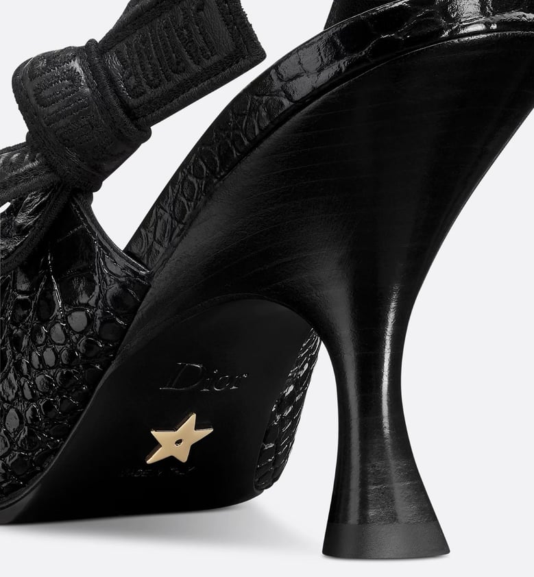 black leather decollete by Selfnex