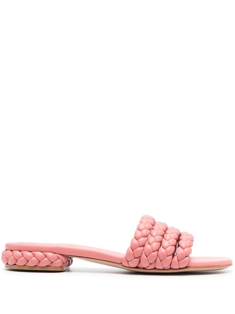 pink & purple leather sandal by Selfnex