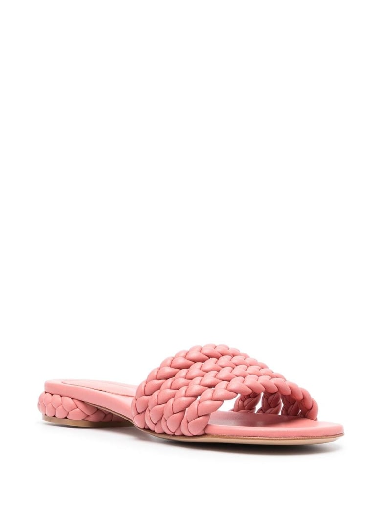 pink & purple leather sandal by Selfnex