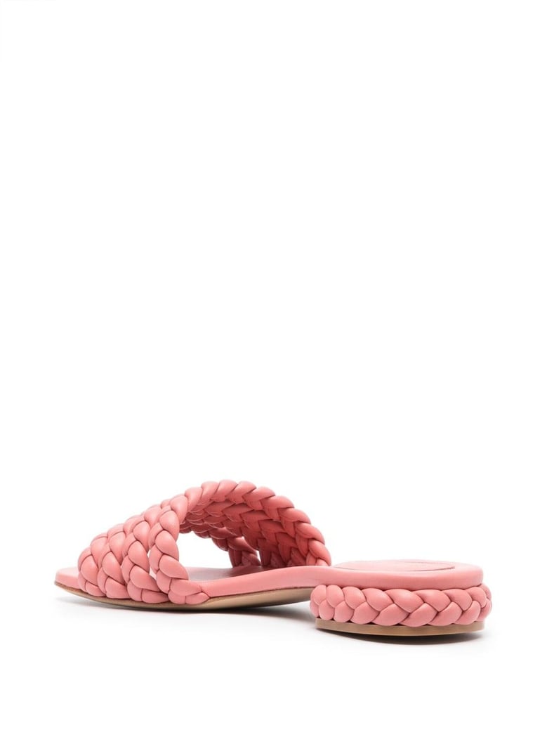 pink & purple leather sandal by Selfnex