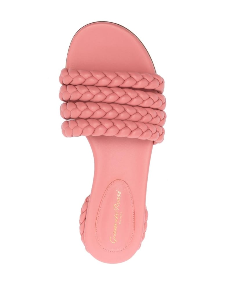 pink & purple leather sandal by Selfnex