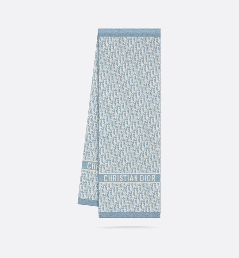 blue cashmere scarf by Selfnex