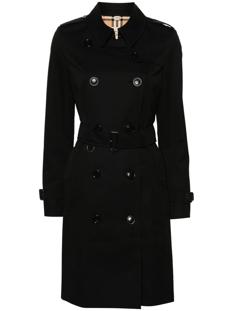 black cotton trench coat by Selfnex