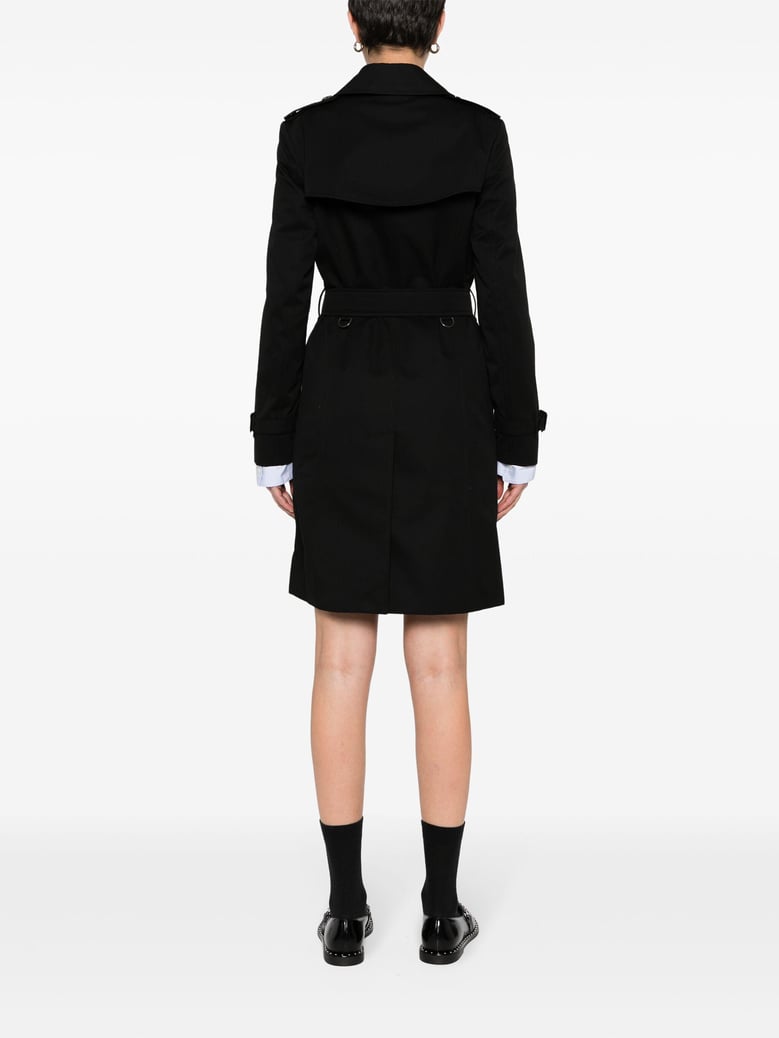 black cotton trench coat by Selfnex