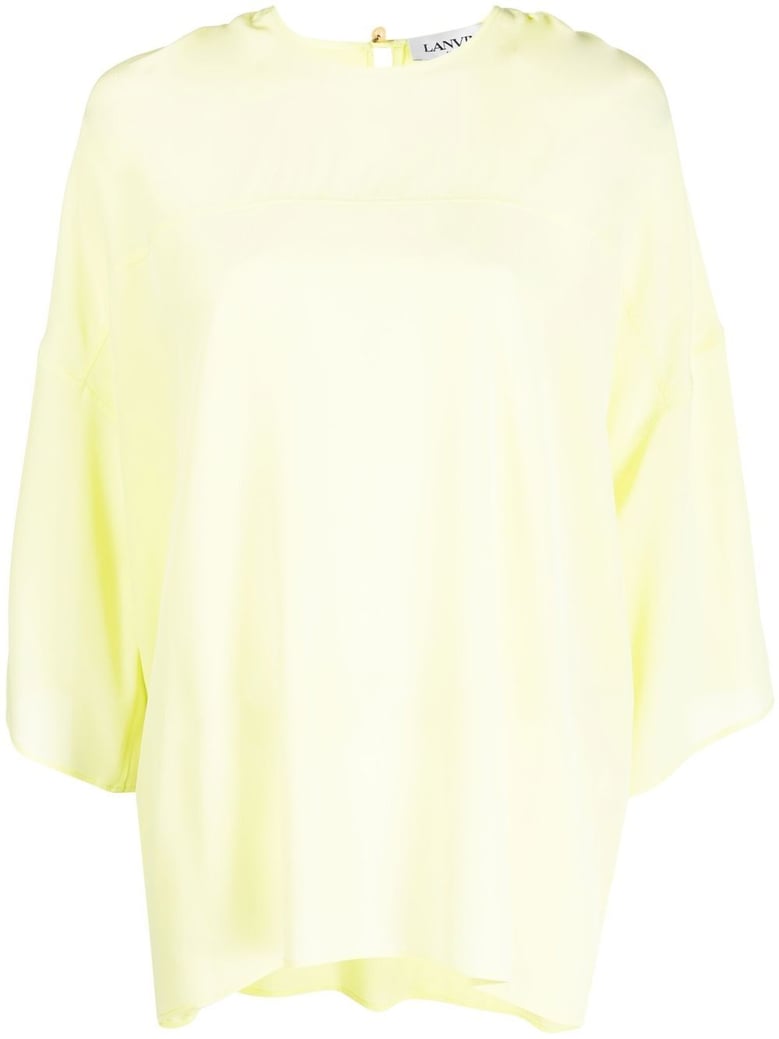 yellow orange silk top by Selfnex