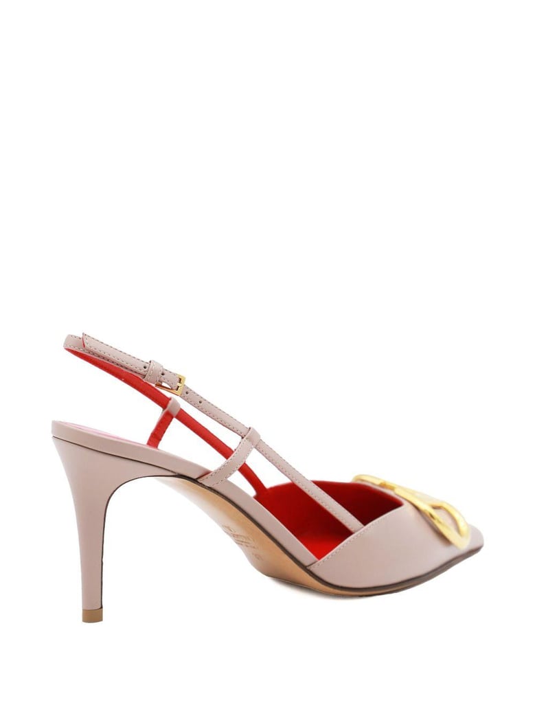 vlogo signature leather slingback pumps by Selfnex
