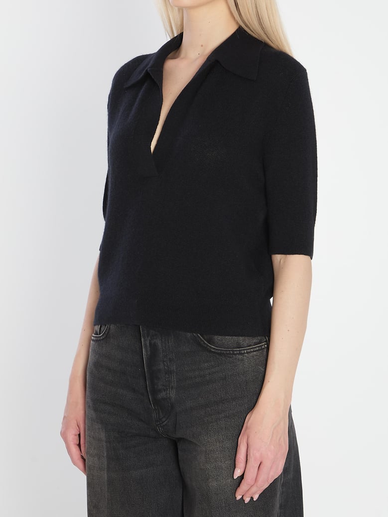 shrunken cashmere polo shirt by Selfnex