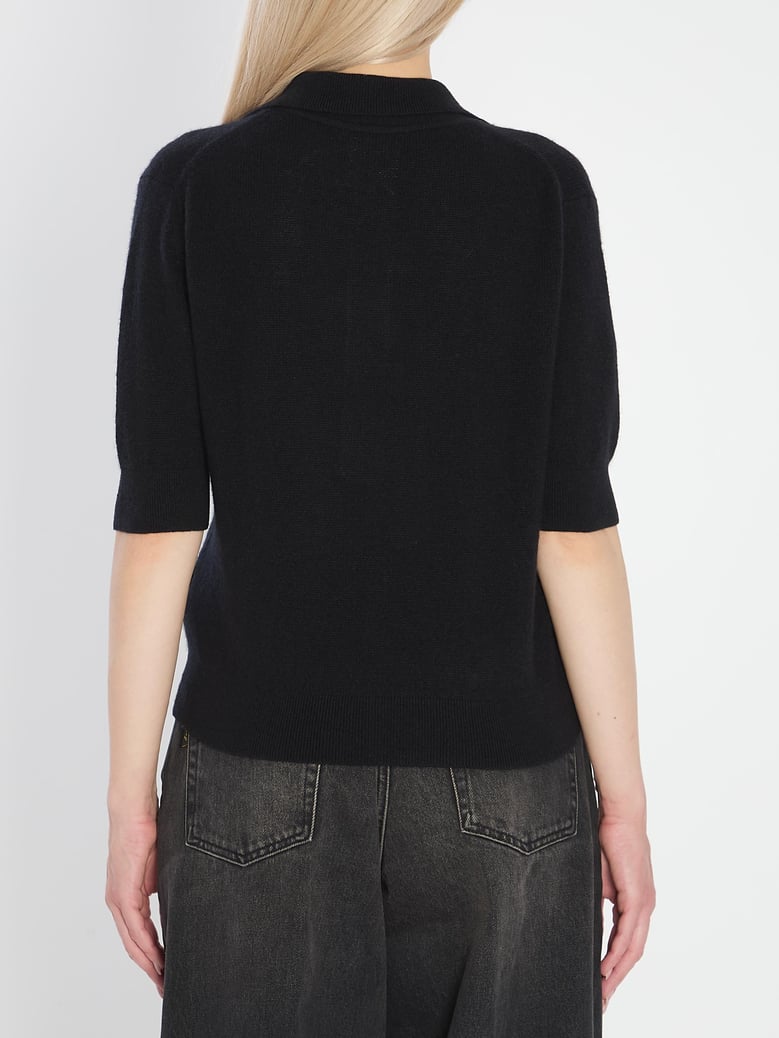 shrunken cashmere polo shirt by Selfnex