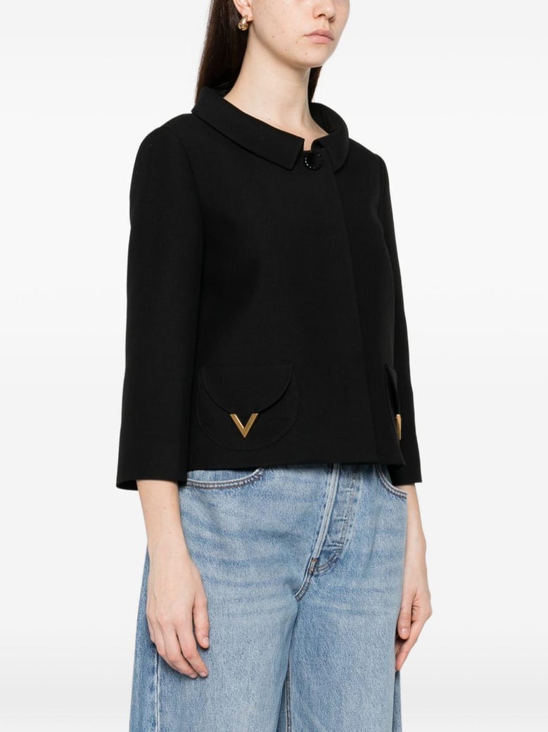 vlogo signature wool and silk jacket by Selfnex