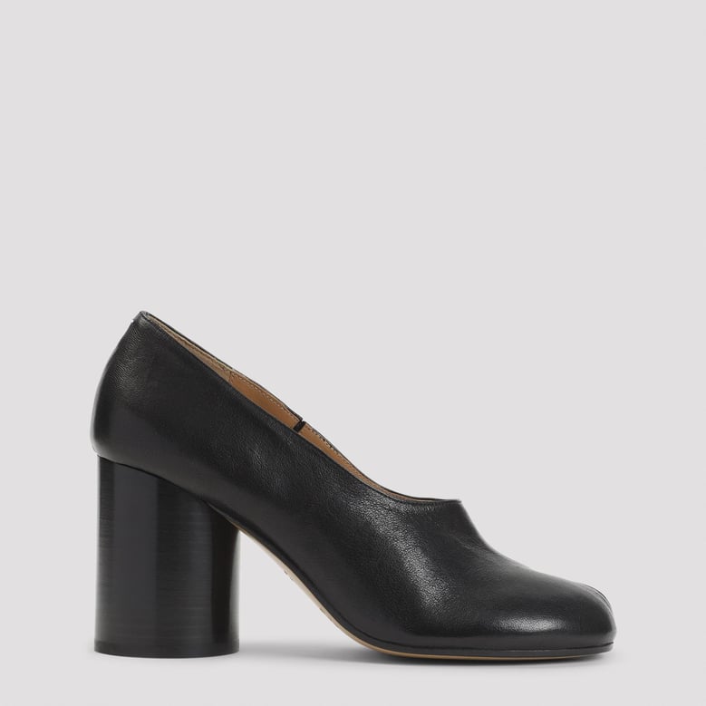 black lamb leather tabi h30 high pumps by Selfnex