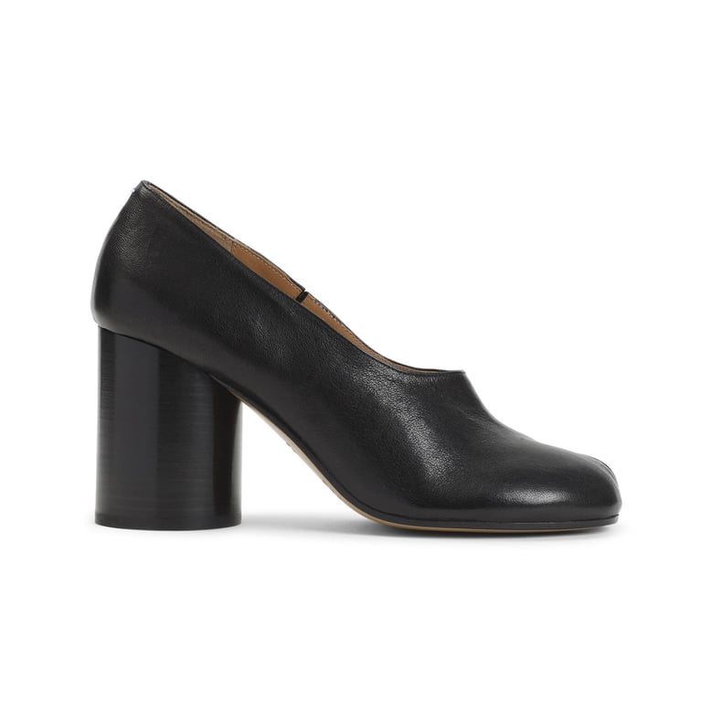 black lamb leather tabi h30 high pumps by Selfnex