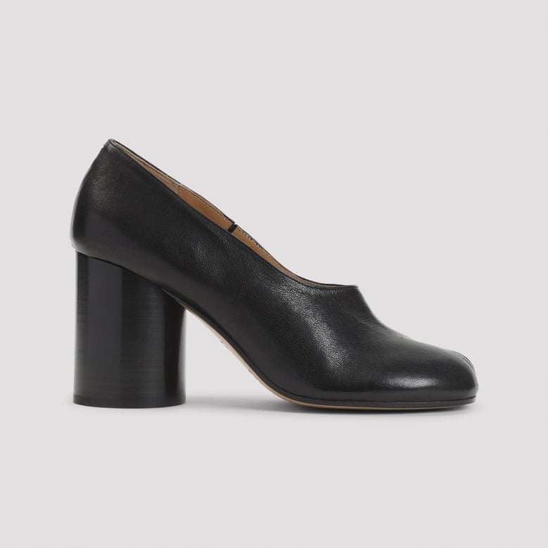 black lamb leather tabi h30 high pumps by Selfnex