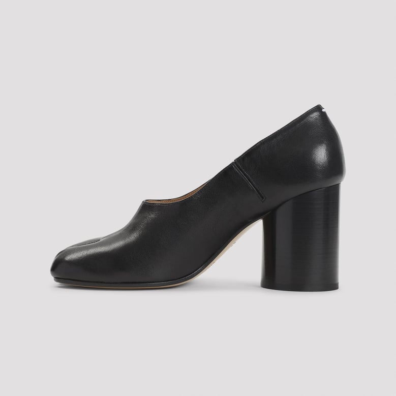 black lamb leather tabi h30 high pumps by Selfnex