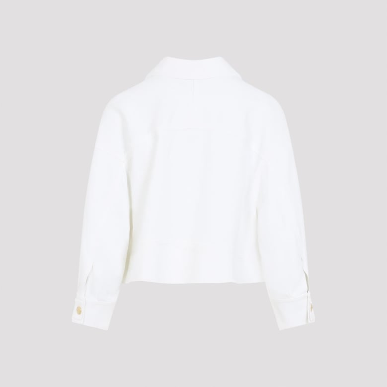 ivory white boxy jacket by Selfnex