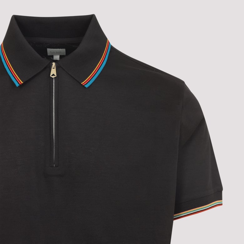mud brown cotton str detail polo shirt by Selfnex