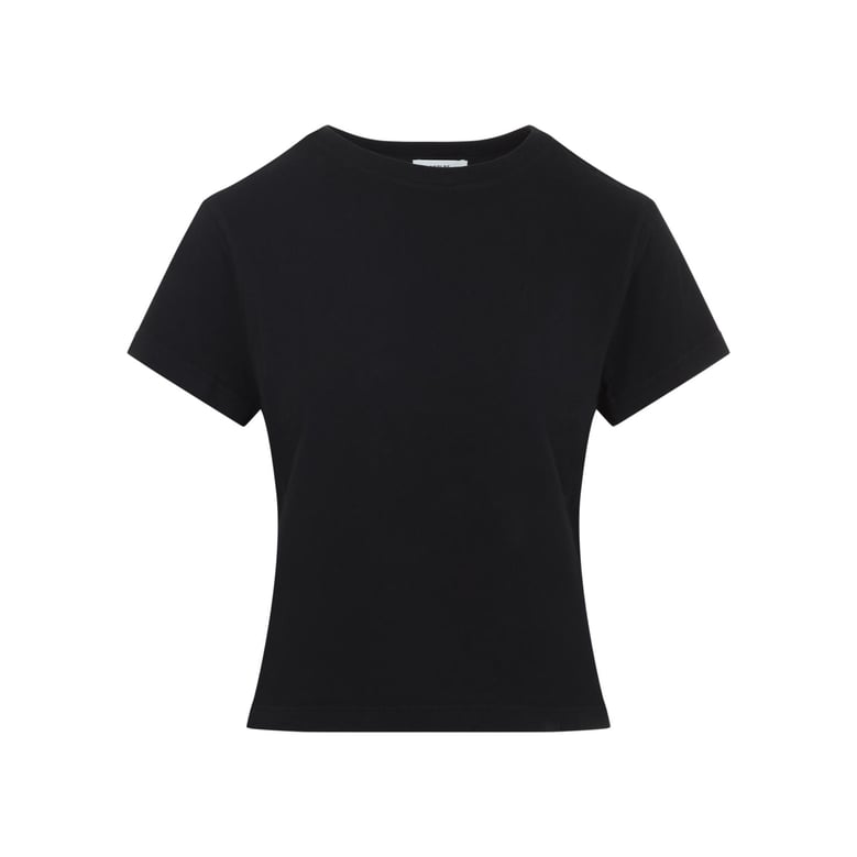 black adine shrunken regenerative cotton t-shirt by Selfnex