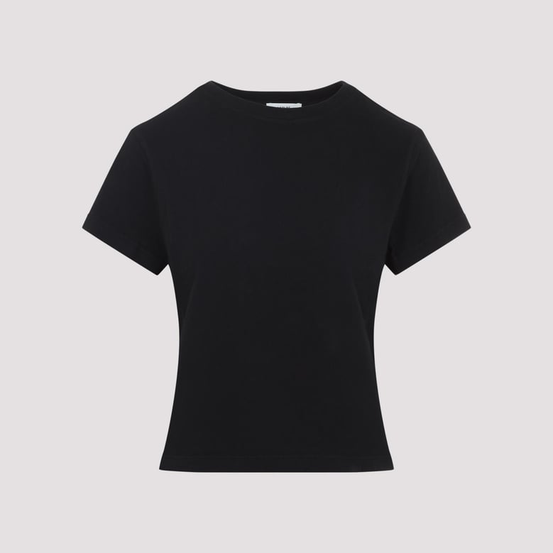 black adine shrunken regenerative cotton t-shirt by Selfnex