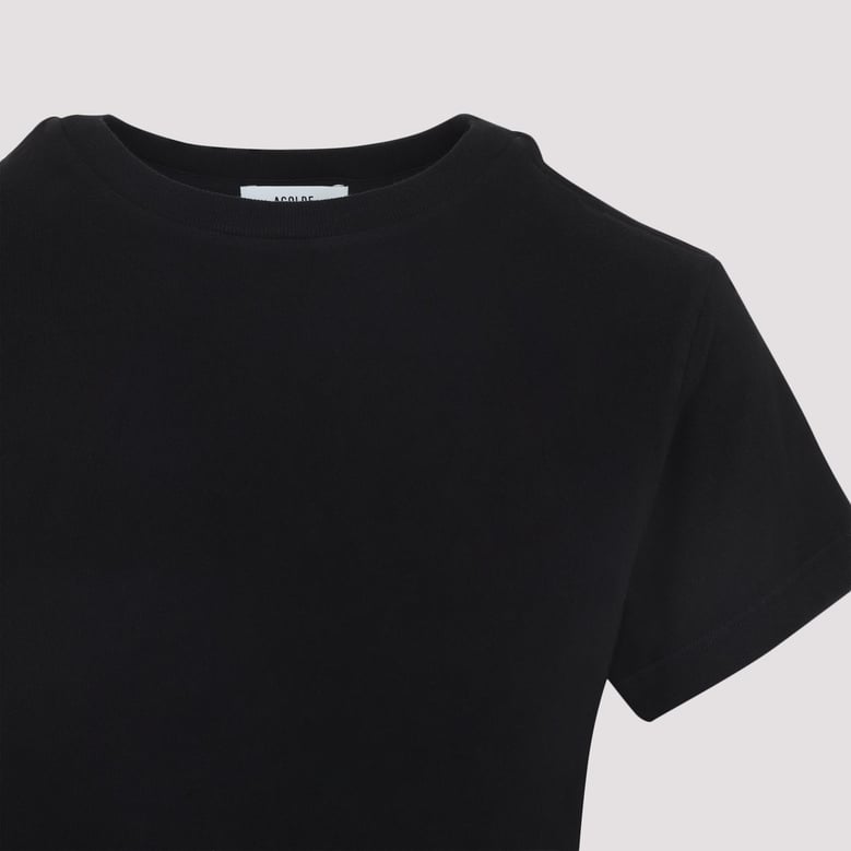 black adine shrunken regenerative cotton t-shirt by Selfnex
