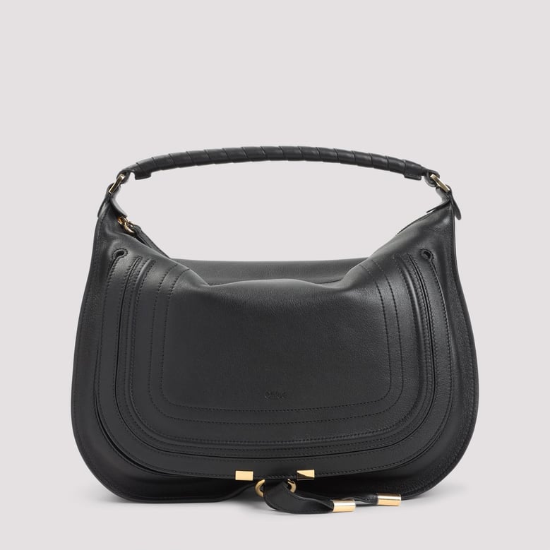 black leather marcie shoulder bag by Selfnex