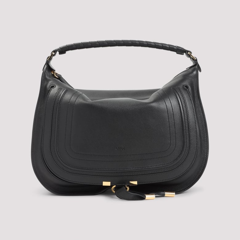 black leather marcie shoulder bag by Selfnex