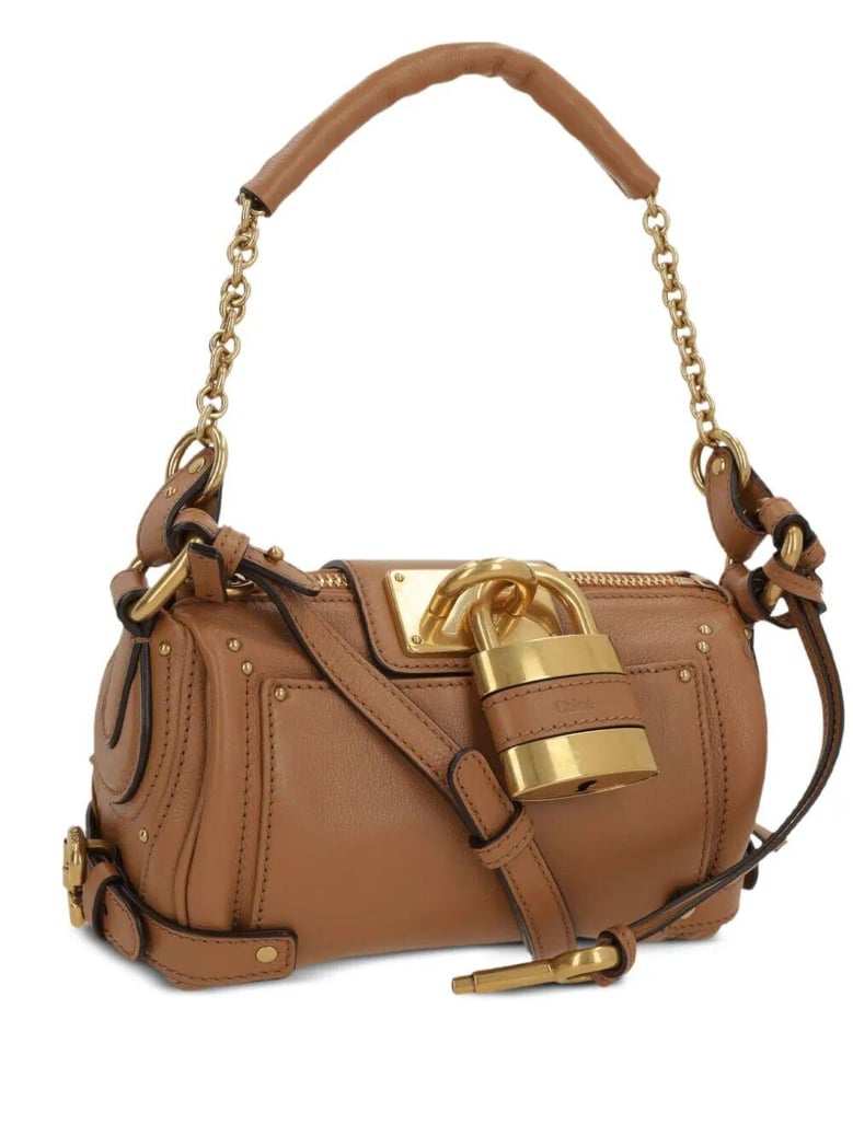 biscuit leather small paddington shoulder bag by Selfnex
