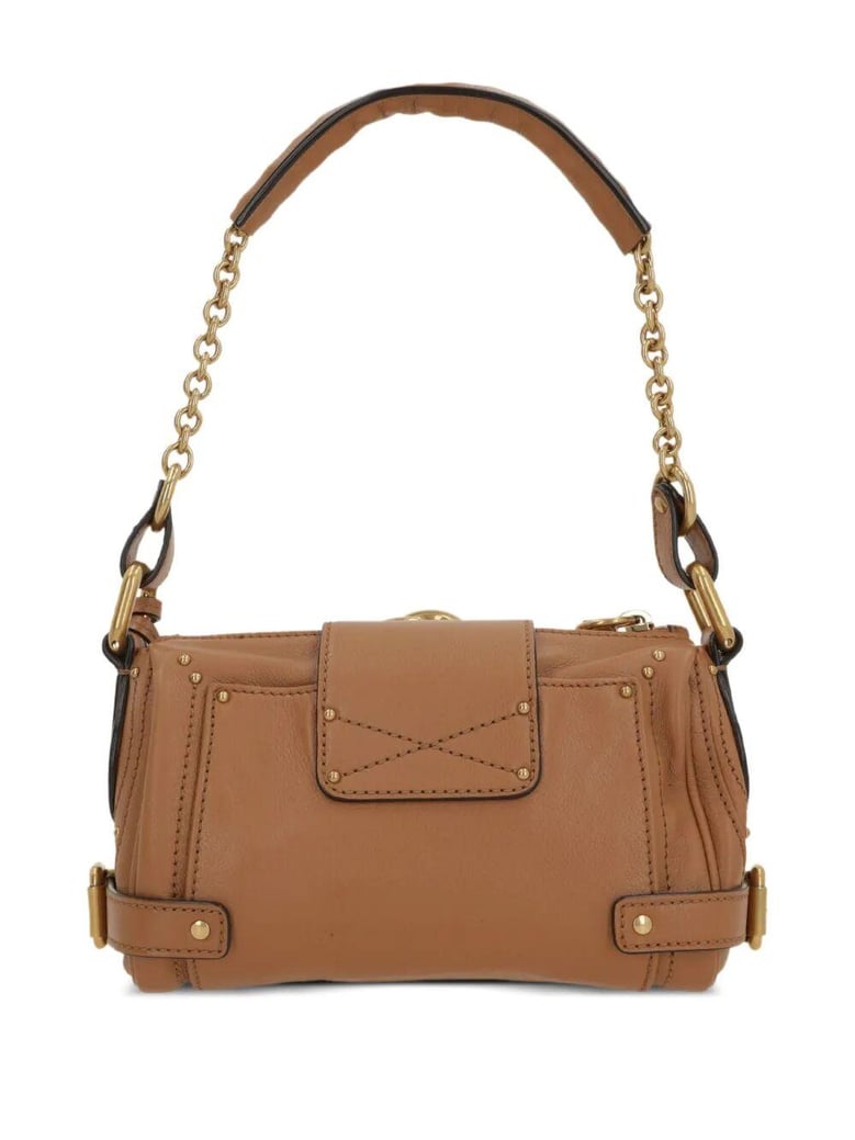 biscuit leather small paddington shoulder bag by Selfnex