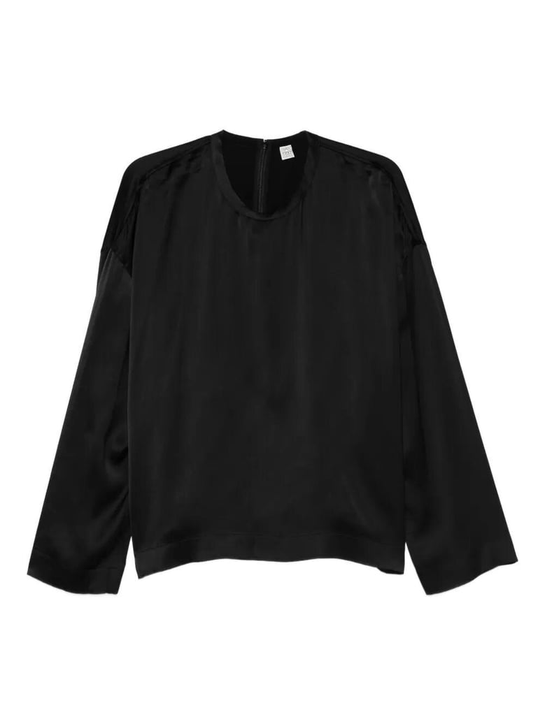 boxy satin top by Selfnex
