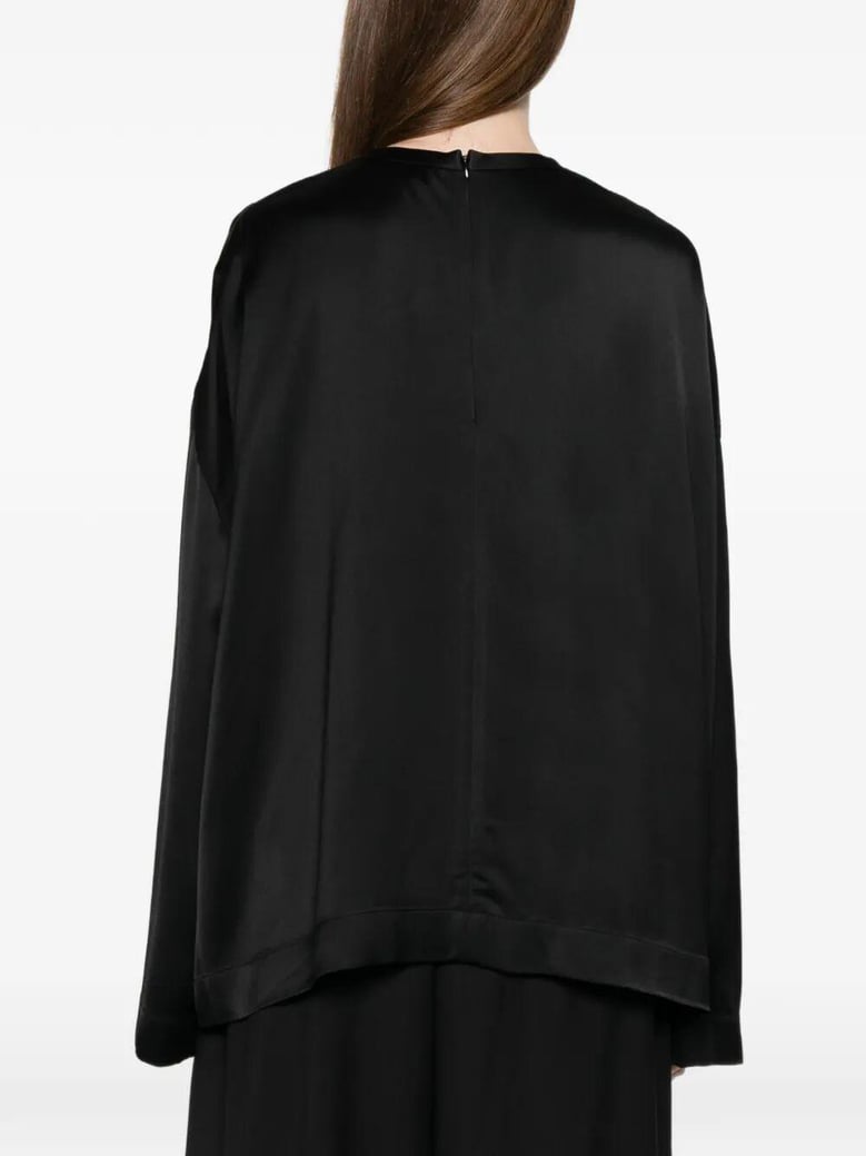 boxy satin top by Selfnex