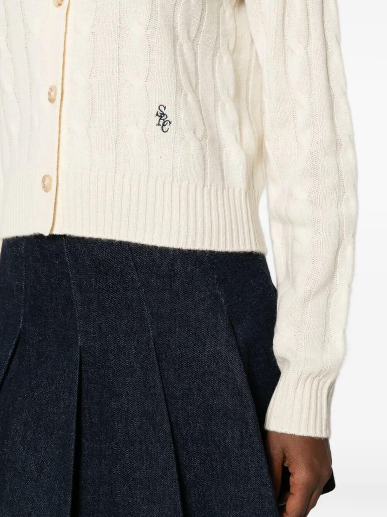 src cableknit cashmere cardigan by Selfnex