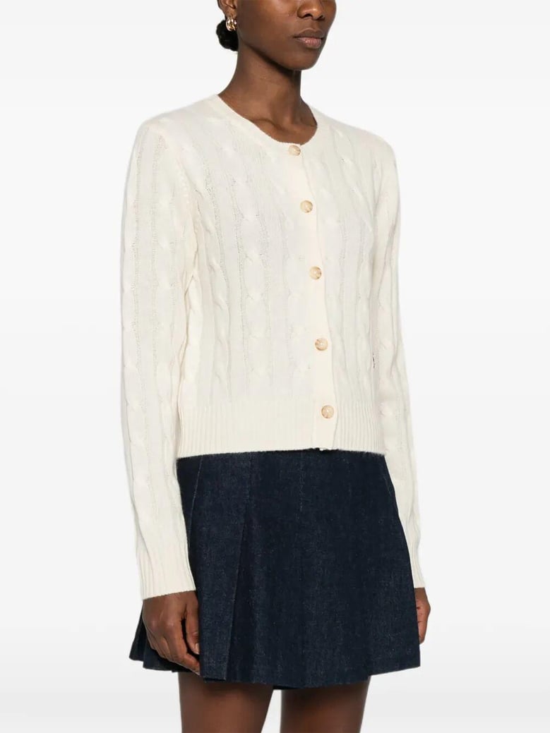 src cableknit cashmere cardigan by Selfnex