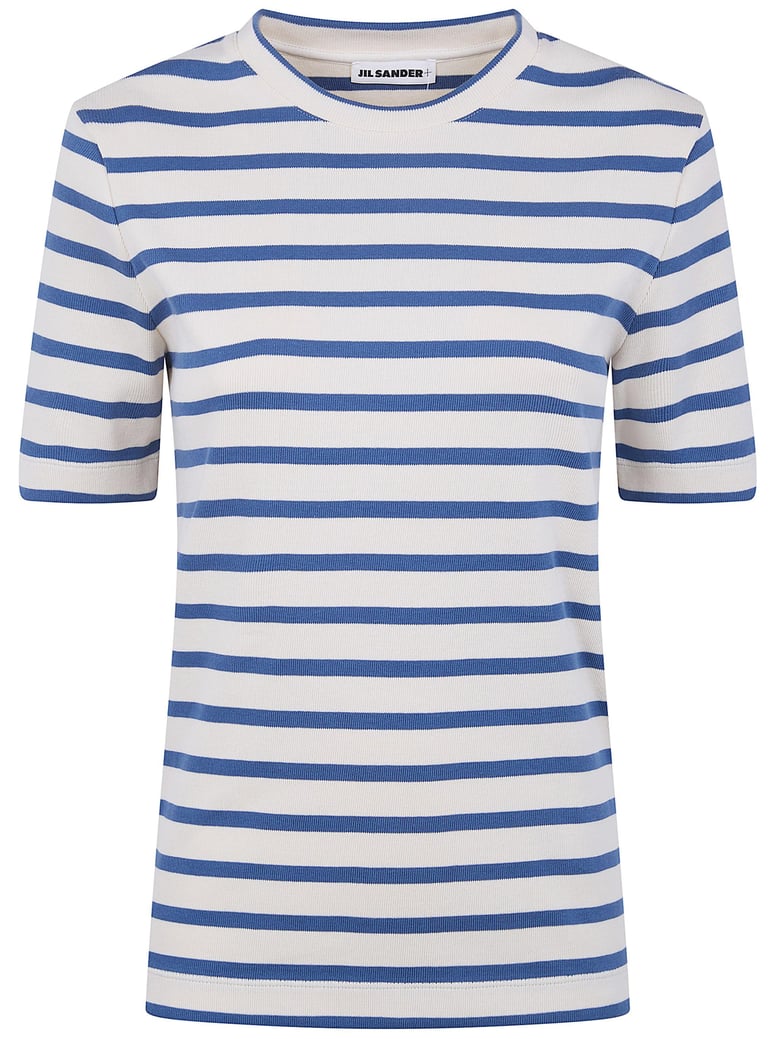 crewneck short sleeves stripes t-shirt by Selfnex