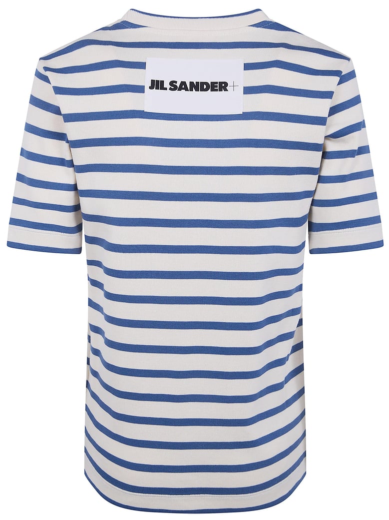 crewneck short sleeves stripes t-shirt by Selfnex