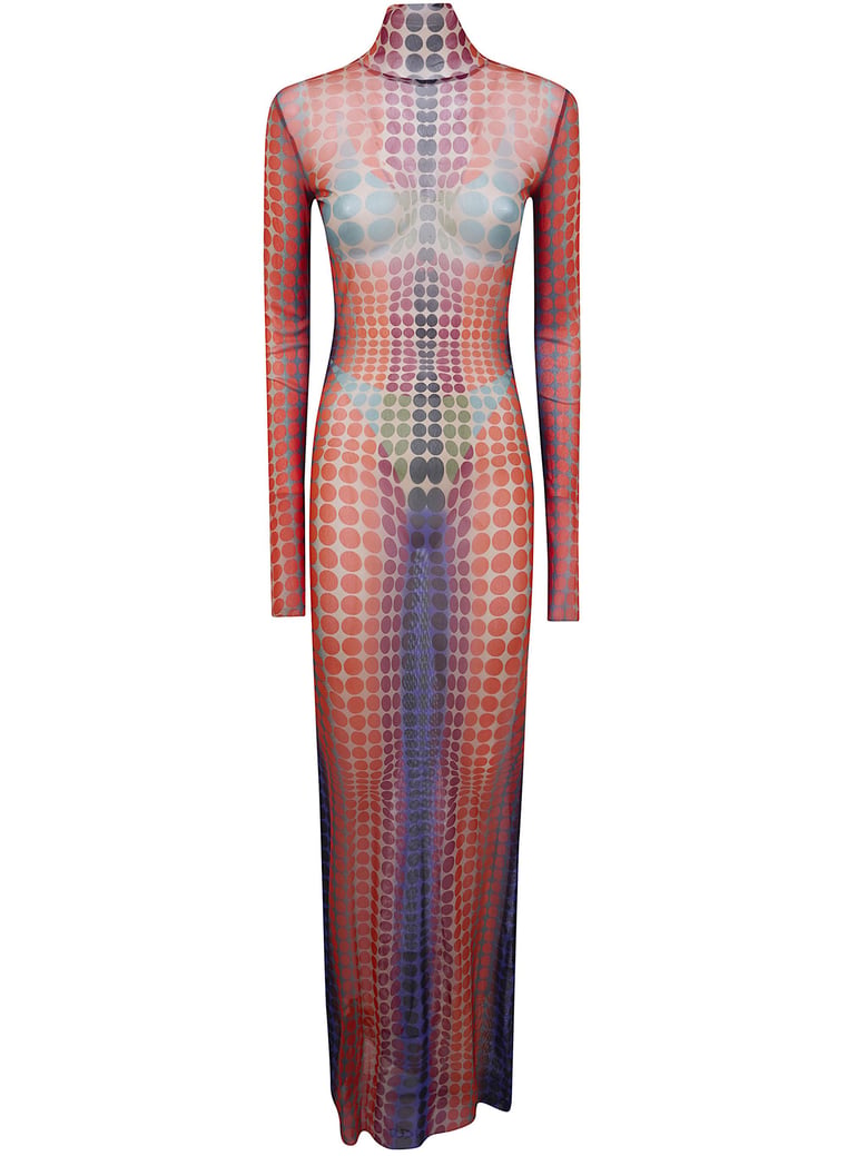 re-edition long dress high neck with long sleeves by Selfnex