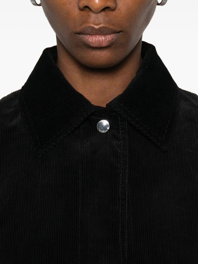 black corduroy overshirt jacket by Selfnex