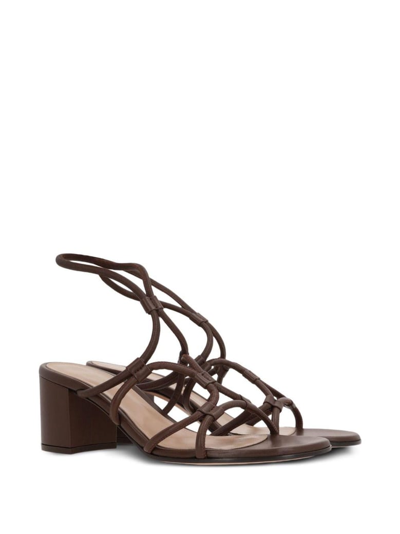 leather heel sandals by Selfnex