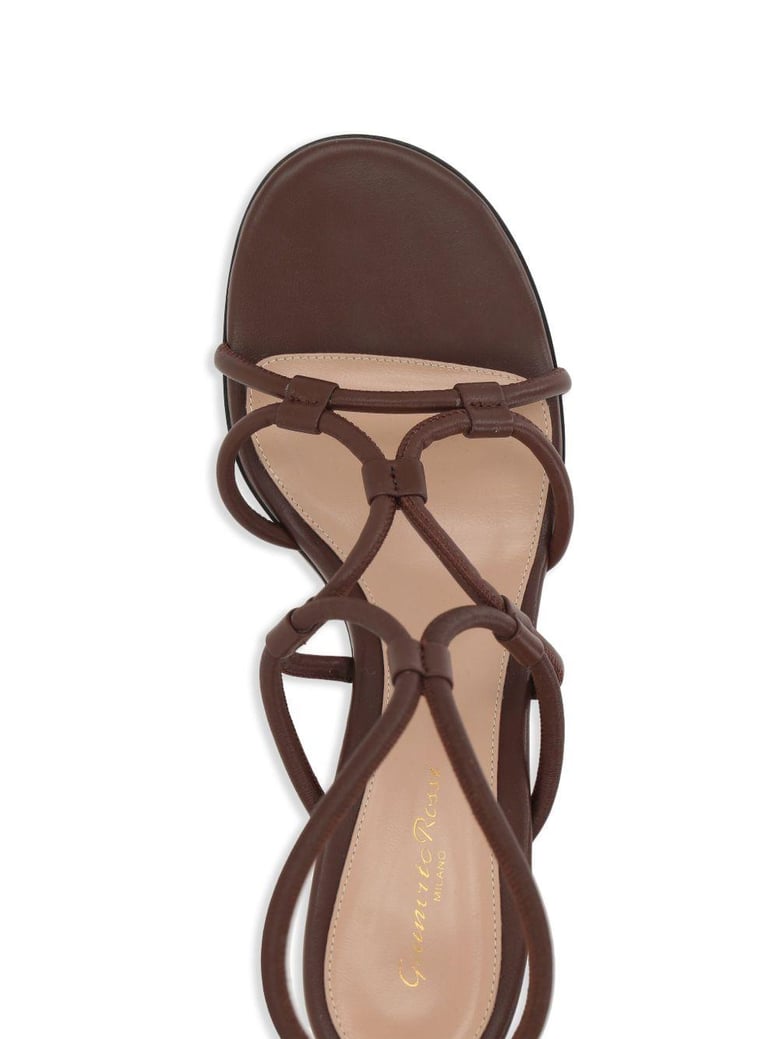 leather heel sandals by Selfnex