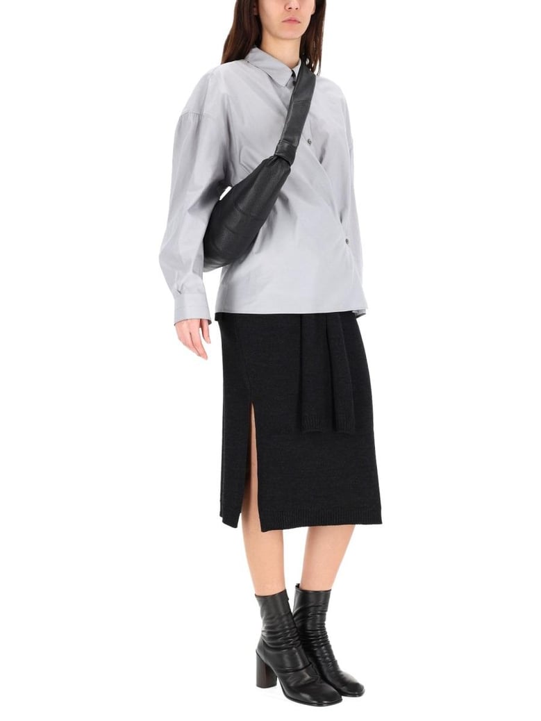 straight twisted collar shirt by Selfnex