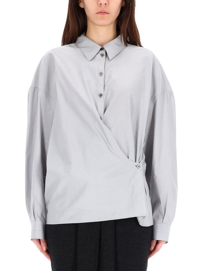 straight twisted collar shirt by Selfnex