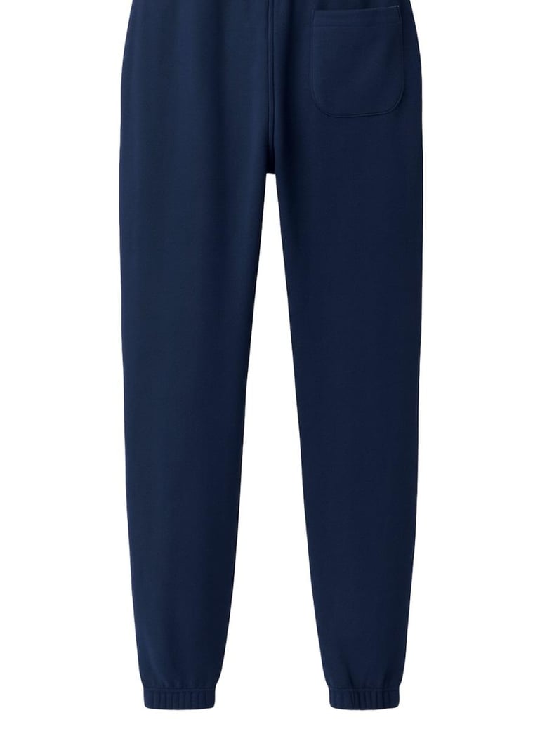blue cotton-polyester trousers by Selfnex