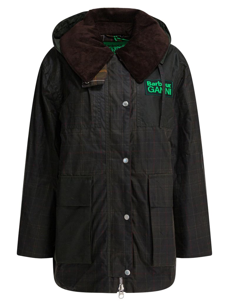 barbour x ganni waxed jacket by Selfnex