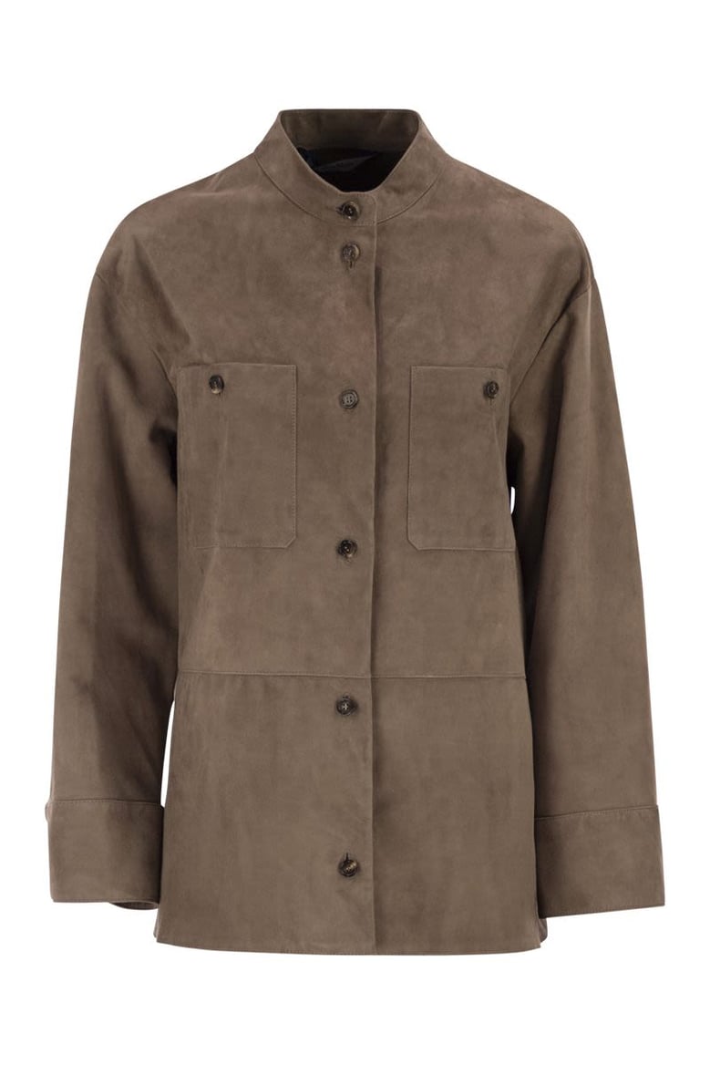 smmelodia - suede jacket with topstitching by Selfnex